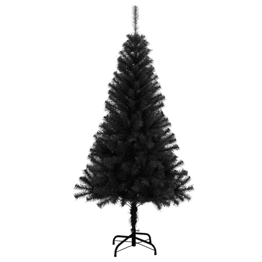 Árvore de Natal - Pinheiro de Natal com 150 LEDs com suporte Preto 150 cm PVC
