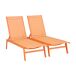 Tumbona de acero multi posiciones, set de 2 Tumbona de acero multi posiciones, set de 2 Naranja