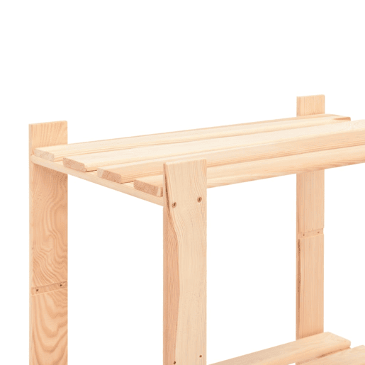 Conjunto de 2 prateleiras para armários de 5 níveis 80 x 38 x 170 cm 250 kg bege 02_0045735