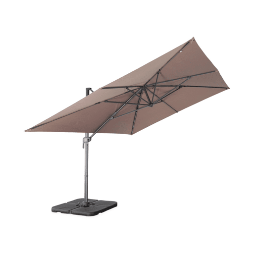 3x4m guarda-sol retangular, Antibes, Taupe, 284x376x255 cm 3x4m guarda-sol retangular, Antibes, Taupe, 284x376x255 cm