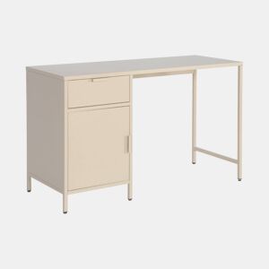 Secretaria em aço laminado, 1 gaveta, Soho, Beige, 120x60x75 cm