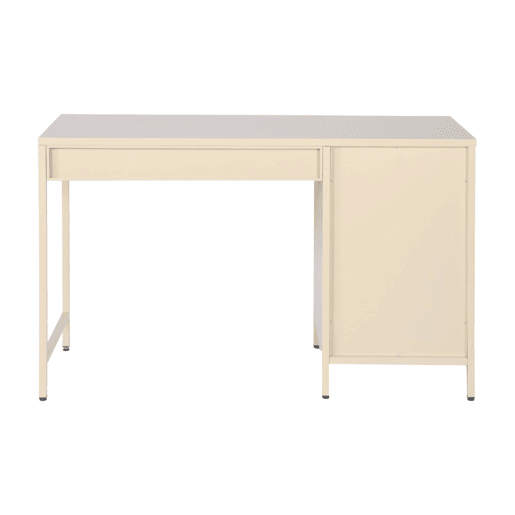 Secretaria em aço laminado, 1 gaveta, Soho, Beige, 120x60x75 cm