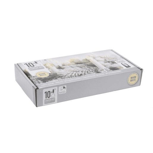 Pacote com 10 luzes LED sem fio Well Home com controle remoto e temporizador