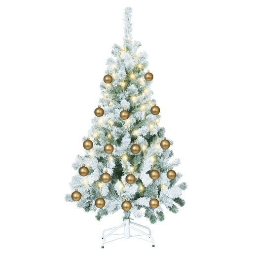 Conjunto de árvore de Natal + guirlanda 80 LEDs + 32 bolas
