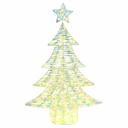 Árvore de Natal - Pinheiro de Natal com 120 LEDs Branco quente 120 cm PET