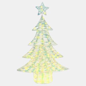 Árvore de Natal - Pinheiro de Natal com 120 LEDs Branco quente 120 cm PET