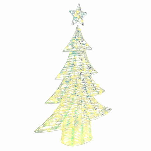 Árvore de Natal - Pinheiro de Natal com 120 LEDs Branco quente 120 cm PET