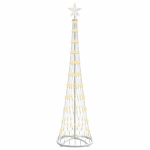 Árvore de Natal - Pinheiro de Natal LED Branco quente 51 x 51 x 190 cm Metal