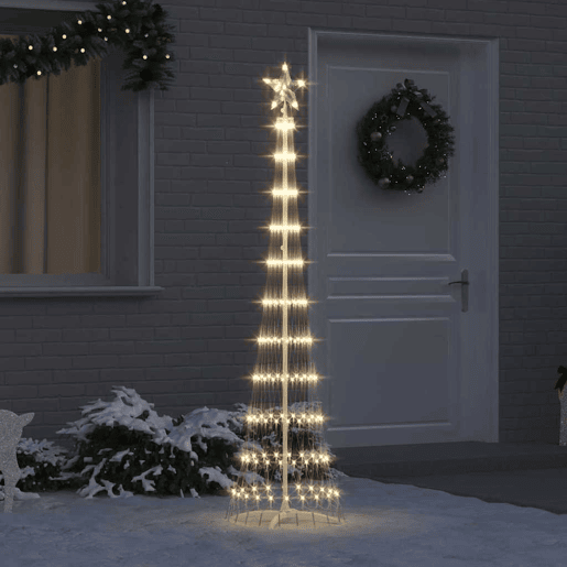 Árvore de Natal - Pinheiro de Natal LED Branco quente 51 x 51 x 190 cm Metal