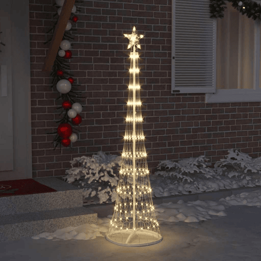 Árvore de Natal - Pinheiro de Natal LED Branco quente 51 x 51 x 190 cm Metal