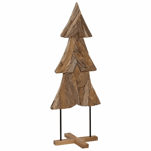 Árvore de Natal - Pinheiro de Natal Castanho 150 cm Madeira de teca maciça