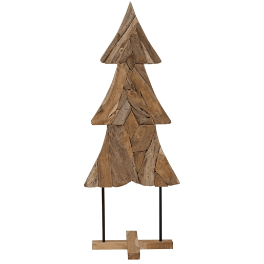 Árvore de Natal - Pinheiro de Natal Castanho 150 cm Madeira de teca maciça