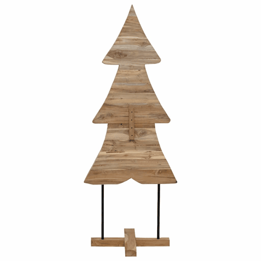 Árvore de Natal - Pinheiro de Natal Castanho 150 cm Madeira de teca maciça