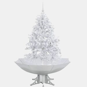 Árvore de Natal c neve base formato guarda-chuva 140 cm branco