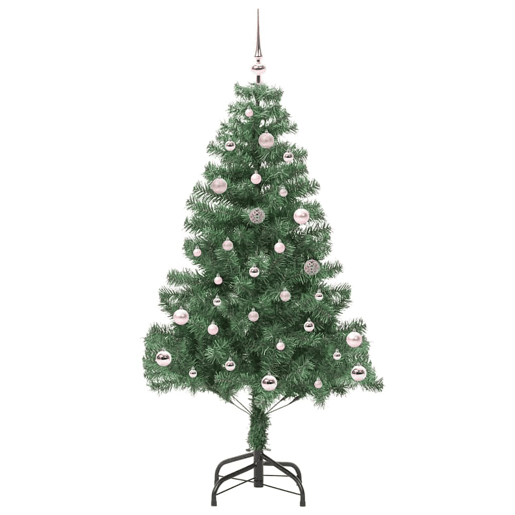 Árvore de Natal - Pinheiro de Natal com 150 LEDs com suporte Verde 150 cm PVC