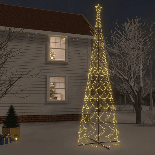 Árvore de Natal - Pinheiro de Natal em cone 3000 luzes LED 230x800 cm branco quente