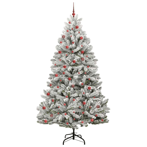Árvore de Natal - Pinheiro de Natal Artificial Verde e Branco 270 cm PVC e Metal