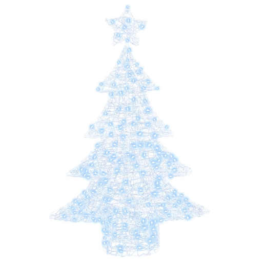Árvore de Natal - Pinheiro de Natal com 100 LEDs Branco frio 120 cm Acrílo
