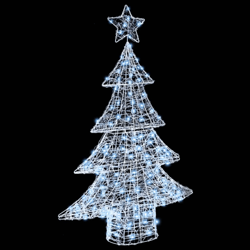 Árvore de Natal - Pinheiro de Natal com 100 LEDs Branco frio 120 cm Acrílo