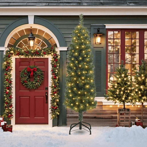 Árvore de Natal - Pinheiro de Natal Artificial Verde 210 cm PVC e Aço e Plástico Árvore de Natal - Pinheiro de Natal Artificial Verde 210 cm PVC e Aço e Plástico