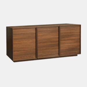 Buffet efeito madeira 3 portas, 160cm, Kuba, Madeira de nogueira, 160x43x75 cm