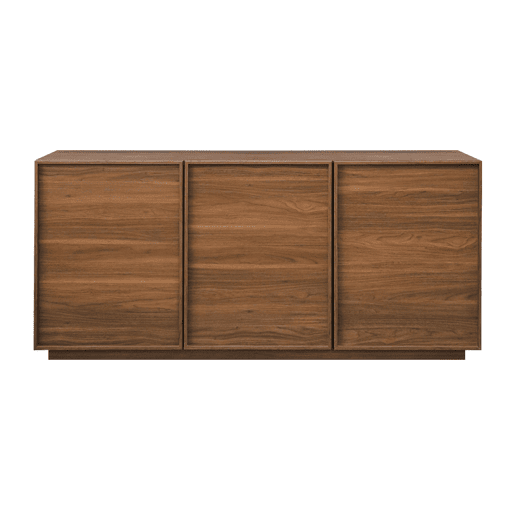 Buffet efeito madeira 3 portas, 160cm, Kuba, Madeira de nogueira, 160x43x75 cm