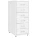 Cajonera mueble de oficina con ruedas 6 cajones Cajonera mueble de oficina con ruedas 6 cajones Blanco