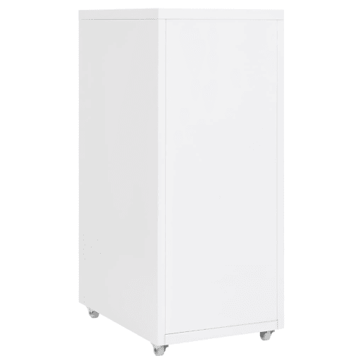 Armário de escritório com gavetas 6 gavetas 28 x 41 x 69 cm metal branco DEC024568