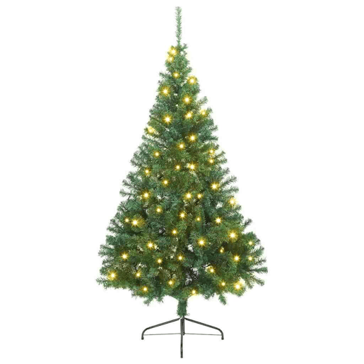 Árvore de Natal Artificial Pré-iluminada Verde 210 cm PVC Árvore de Natal Artificial Pré-iluminada Verde 210 cm PVC