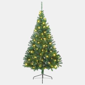 Árvore de Natal Artificial Pré-iluminada Verde 210 cm PVC
