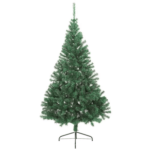 Árvore de Natal Artificial Pré-iluminada Verde 210 cm PVC Árvore de Natal Artificial Pré-iluminada Verde 210 cm PVC