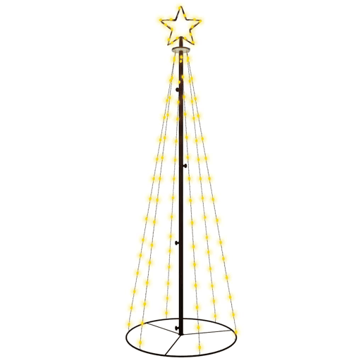 Árvore de Natal - Pinheiro de Natal em cone 108 luzes LED 70x180 cm branco quente