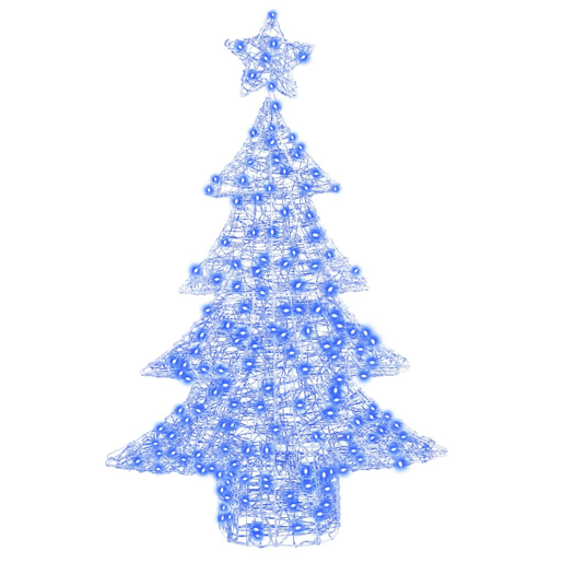 Árvore de Natal - Pinheiro de Natal com 100 LEDs Azul 120 cm Acrílo