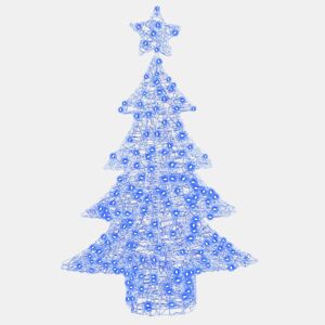 Árvore de Natal - Pinheiro de Natal com 100 LEDs Azul 120 cm Acrílo