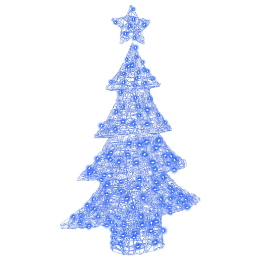 Árvore de Natal - Pinheiro de Natal com 100 LEDs Azul 120 cm Acrílo