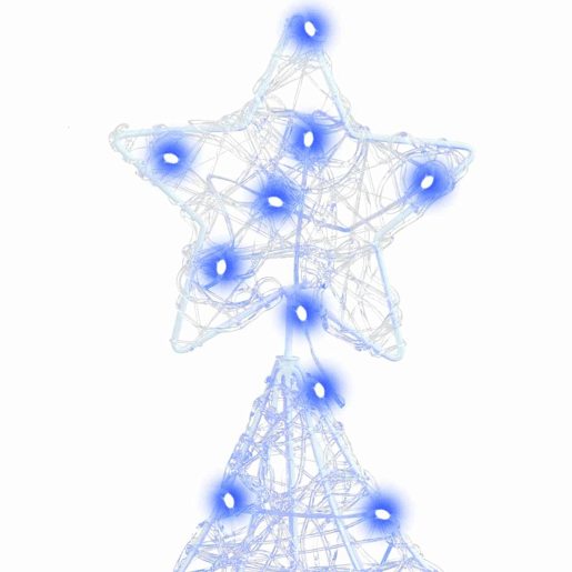 Árvore de Natal - Pinheiro de Natal com 100 LEDs Azul 120 cm Acrílo