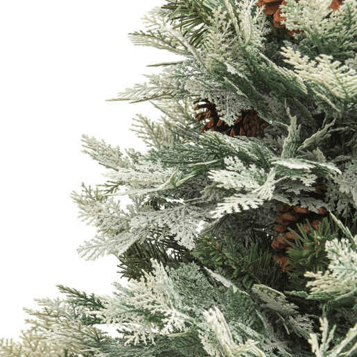 Árvore de Natal com pinhas pré-iluminada 150 cm PVC e PE verde Árvore de Natal com pinhas pré-iluminada 150 cm PVC e PE verde