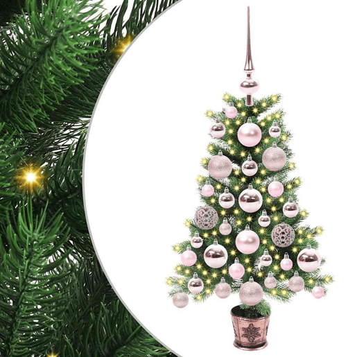 Árvore de Natal - Pinheiro de Natal com 150 LEDs com suporte Verde 65 cm PE