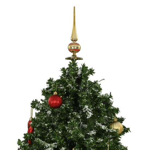 Árvore de Natal com neve base formato guarda-chuva 140 cm verde