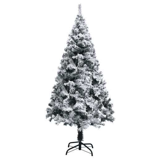 Árvore de Natal - Pinheiro de Natal artificial c flocos de neve 150 cm PVC verde