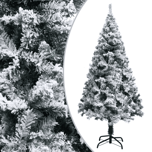 Árvore de Natal - Pinheiro de Natal artificial c flocos de neve 150 cm PVC verde