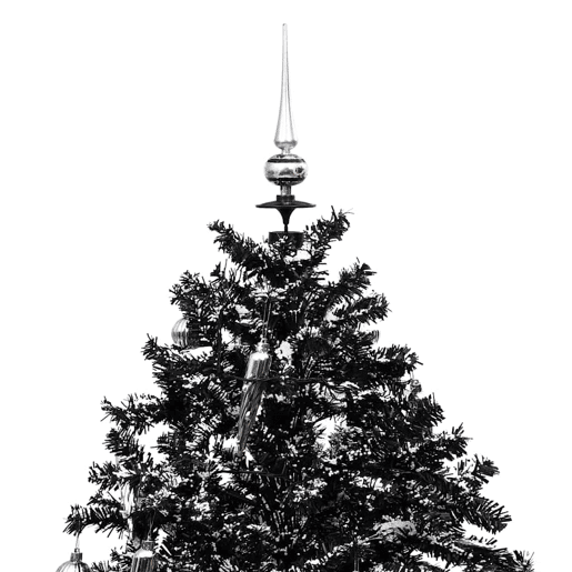 Árvore Natal c neve base formato guarda-chuva 190 cm PVC preto