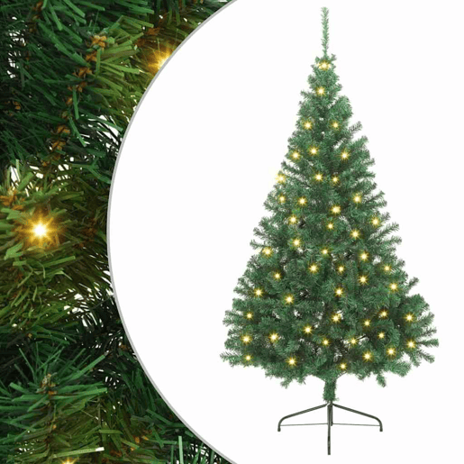 Árvore de Natal Artificial Pré-iluminada Verde 240 cm PVC
