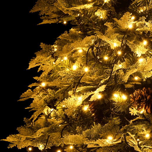 Árvore de Natal com pinhas pré-iluminada 195 cm PVC e PE verde Árvore de Natal com pinhas pré-iluminada 195 cm PVC e PE verde