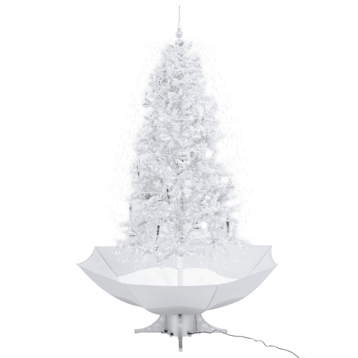 Árvore de Natal c neve base formato guarda-chuva 190 cm branco Árvore de Natal c neve base formato guarda-chuva 190 cm branco