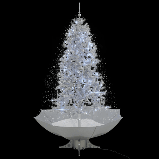 Árvore de Natal c neve base formato guarda-chuva 190 cm branco Árvore de Natal c neve base formato guarda-chuva 190 cm branco