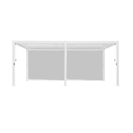 Pérgola bioclimática Triomphe 3x6m V1 + 2 toldos 3m, Triomphe 3x6m + acessórios, Branco, 600x300x250 cm