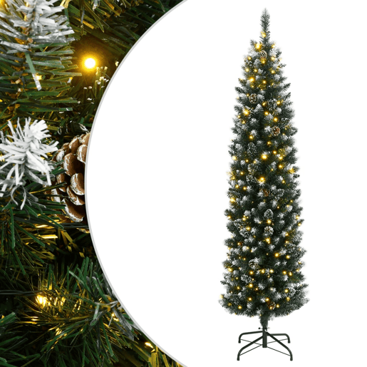 Árvore de Natal - Pinheiro de Natal artificial fina com 300 luzes LED 210 cm Árvore de Natal - Pinheiro de Natal artificial fina com 300 luzes LED 210 cm