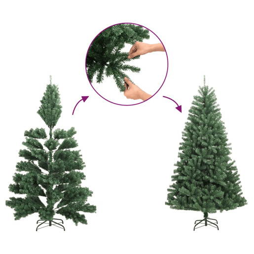 Árvore de Natal - Pinheiro de Natal artificial fina com 300 luzes LED 210 cm Árvore de Natal - Pinheiro de Natal artificial fina com 300 luzes LED 210 cm