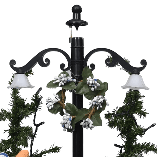 Árvore Natal c neve base formato guarda-chuva 75 cm PVC azul
